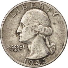 United States, Washington Quarter, 1943, Philadelphia, KM 164