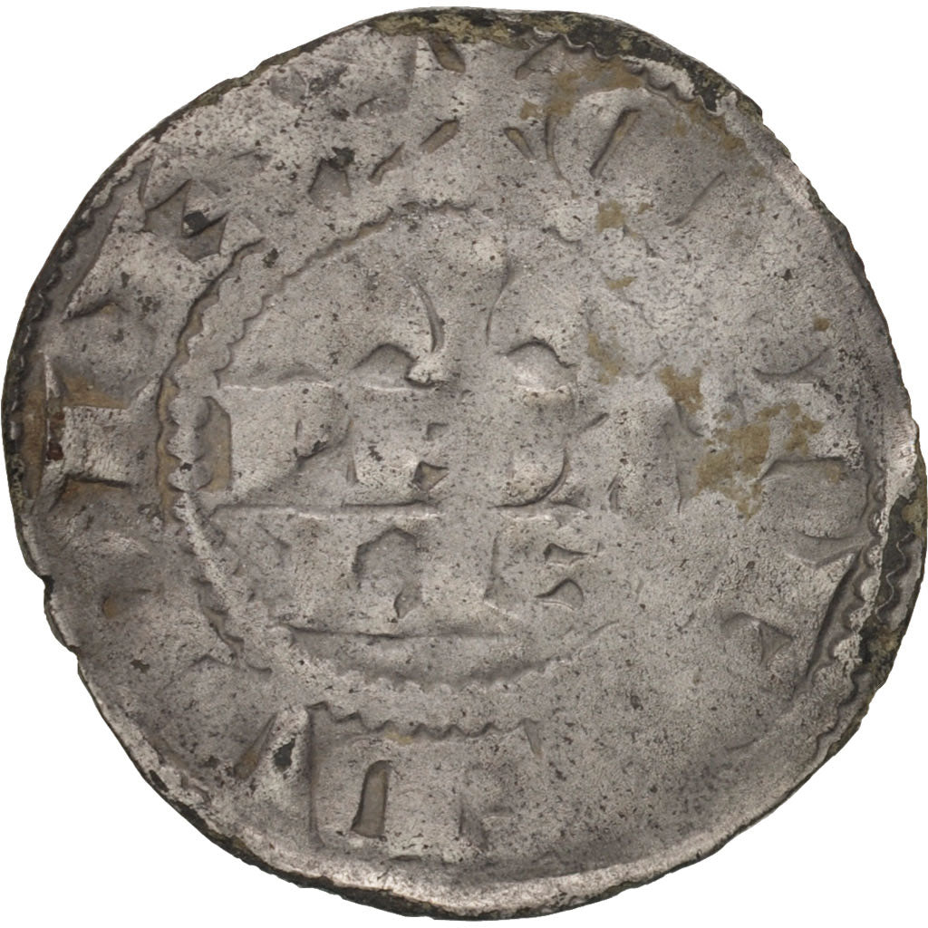 France, Philippe IV Le Bel, Double Parisis, VF(20-25), Billon, Duplessy:227