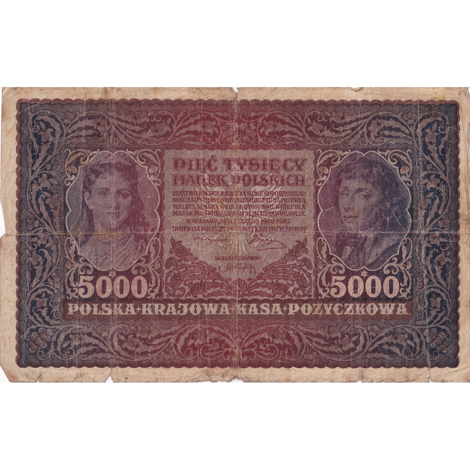 Pologne, 5000 Marek, 1920, 1920-02-07, KM:31, B