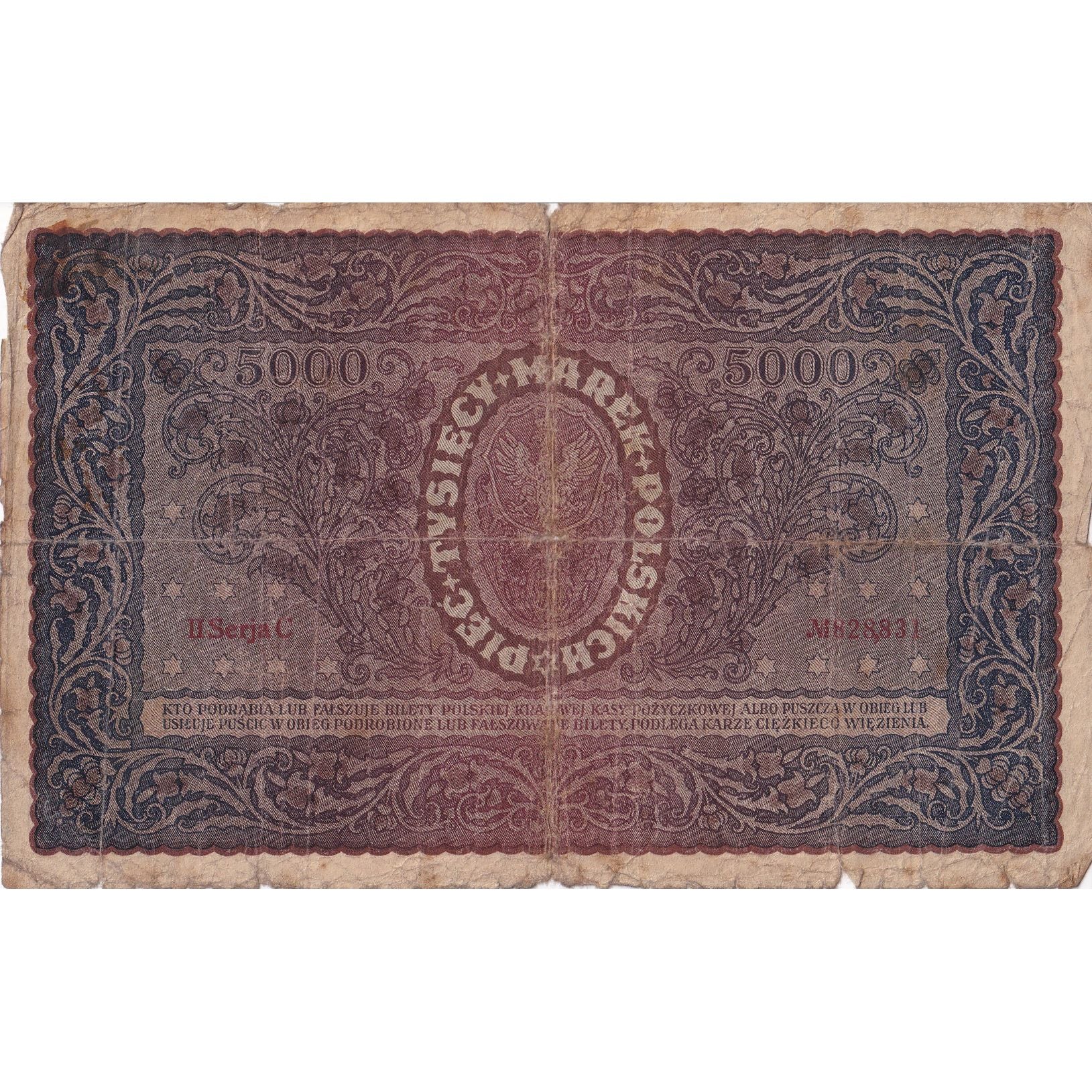 Pologne, 5000 Marek, 1920, 1920-02-07, KM:31, B