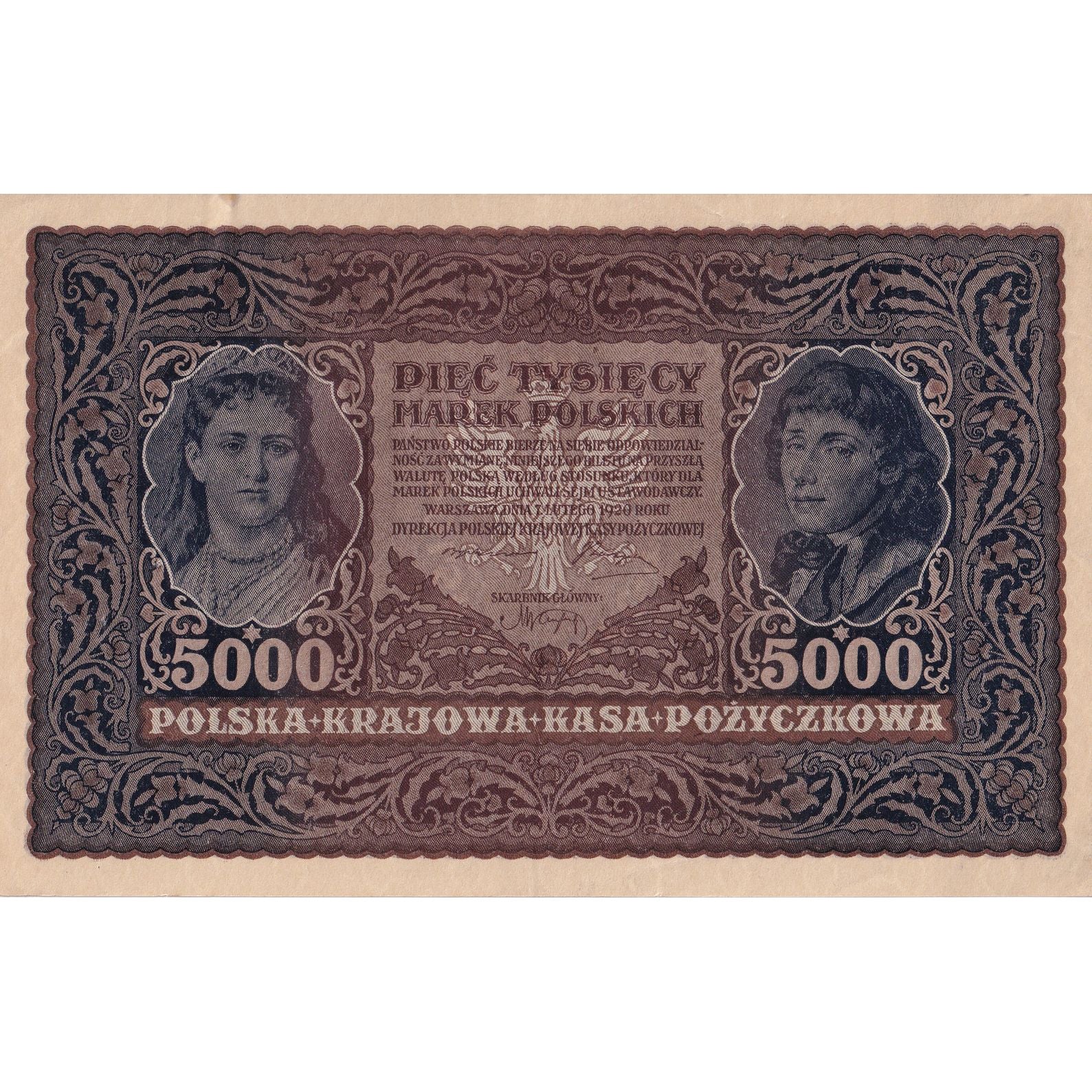 Banconote, Polonia, 5000 Marek, 1920, 1920-02-07, KM:31, BB