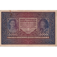 Billet, Pologne, 5000 Marek, 1920, 1920-02-07, KM:31, TB