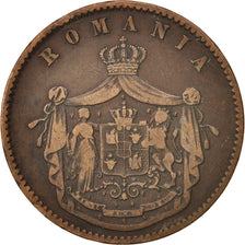 Roumanie, Carol I, 10 Bani, 1867, Heaton, TTB, Cuivre, KM:4.1