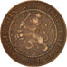 Netherlands, William III, 2-1/2 Cent, 1880, Utrecht, EF(40-45), Bronze, KM:108.1
