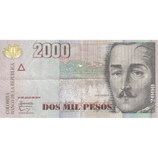 Banknote, Colombia, 2000 Pesos, 2014, 2014-07-31, KM:457a, EF(40-45)
