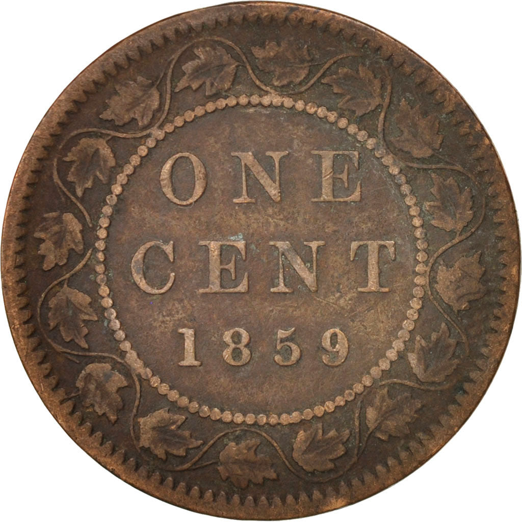 Canada, Victoria, Cent, 1859, Royal Canadian Mint, Ottawa, VF(20-25), Bronze