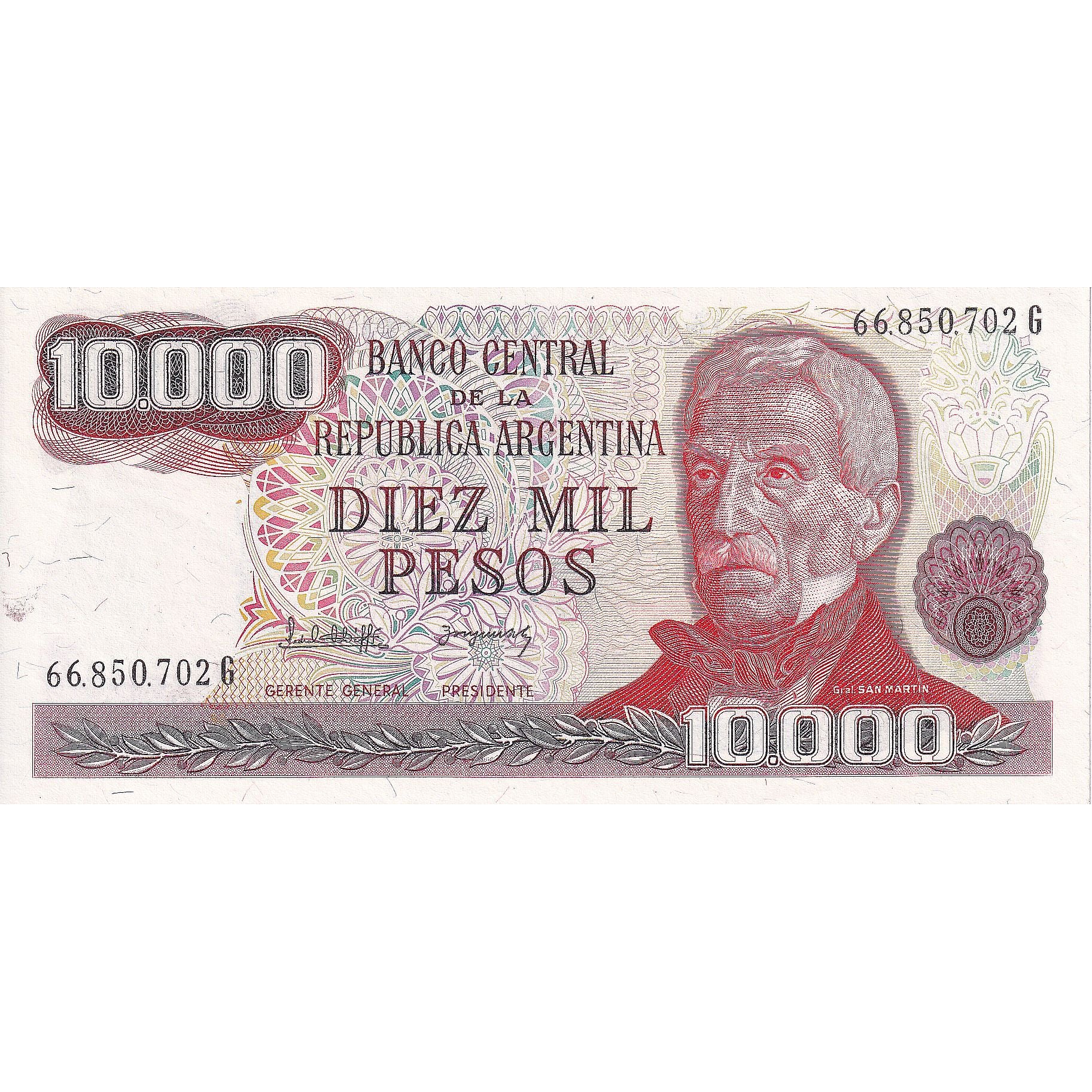 Argentina, 10,000 Pesos, UNC