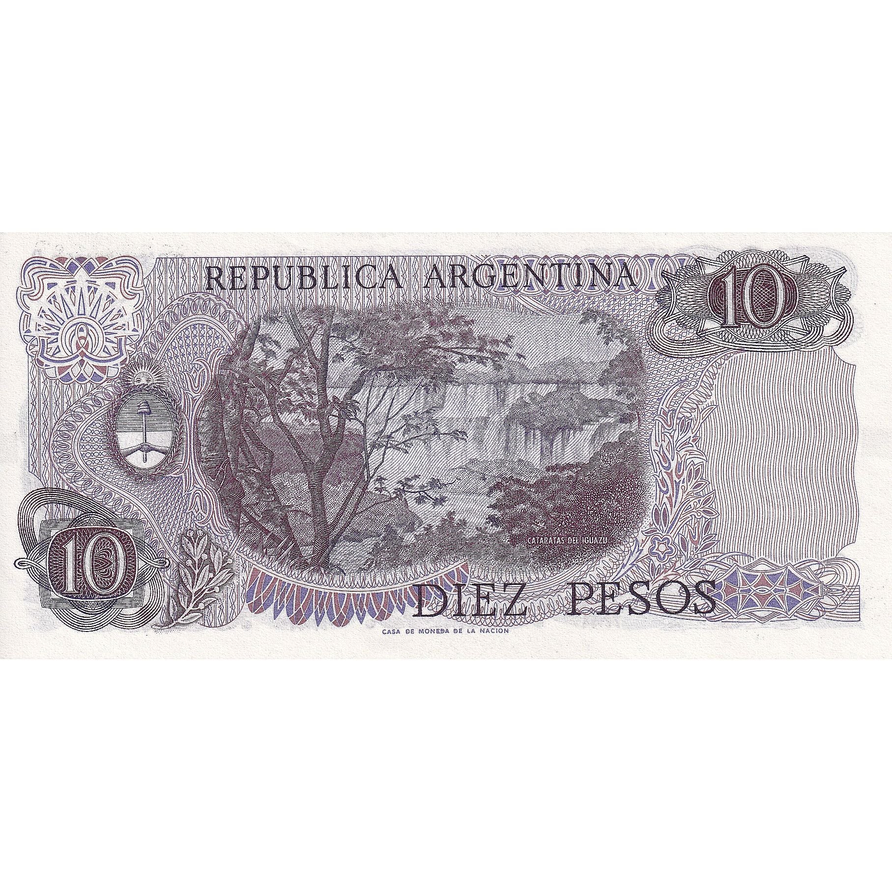 Banknot, Argentina, 10 Pesos, Undated, Undated, KM:295, UNC(65-70)