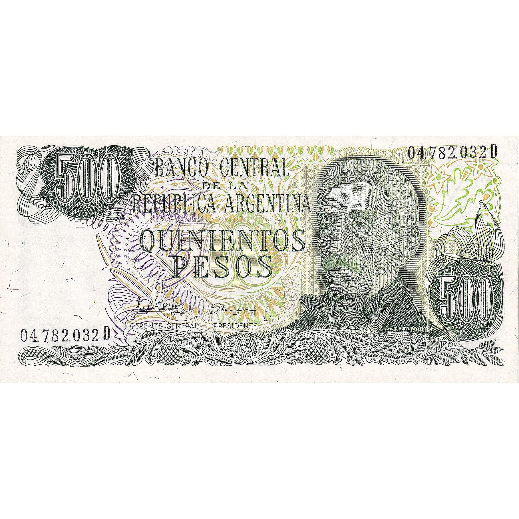 Billete, 500 Pesos, Argentina, KM:303c, UNC