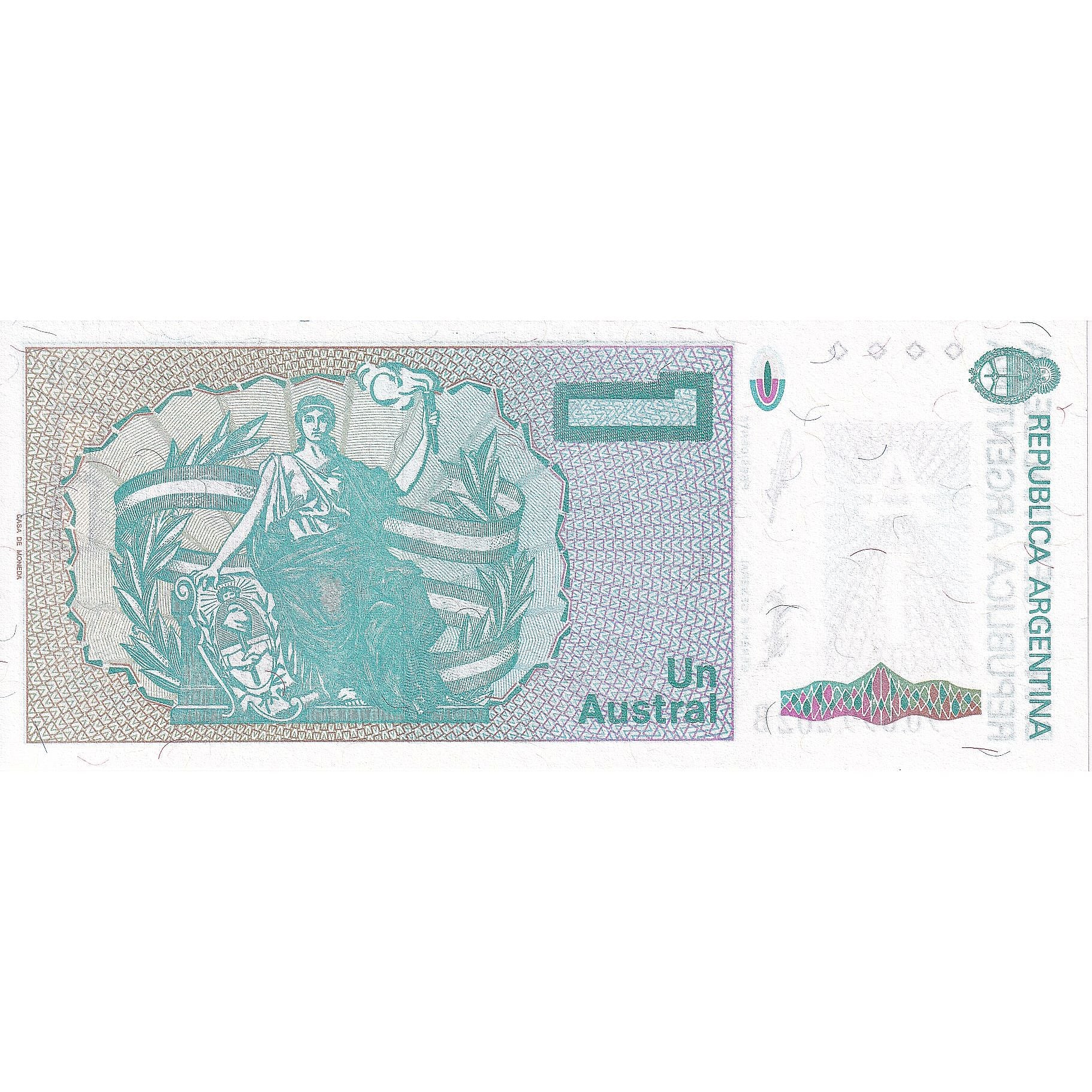 Nota, Argentina, 1 Austral, KM:323b, UNC(65-70)