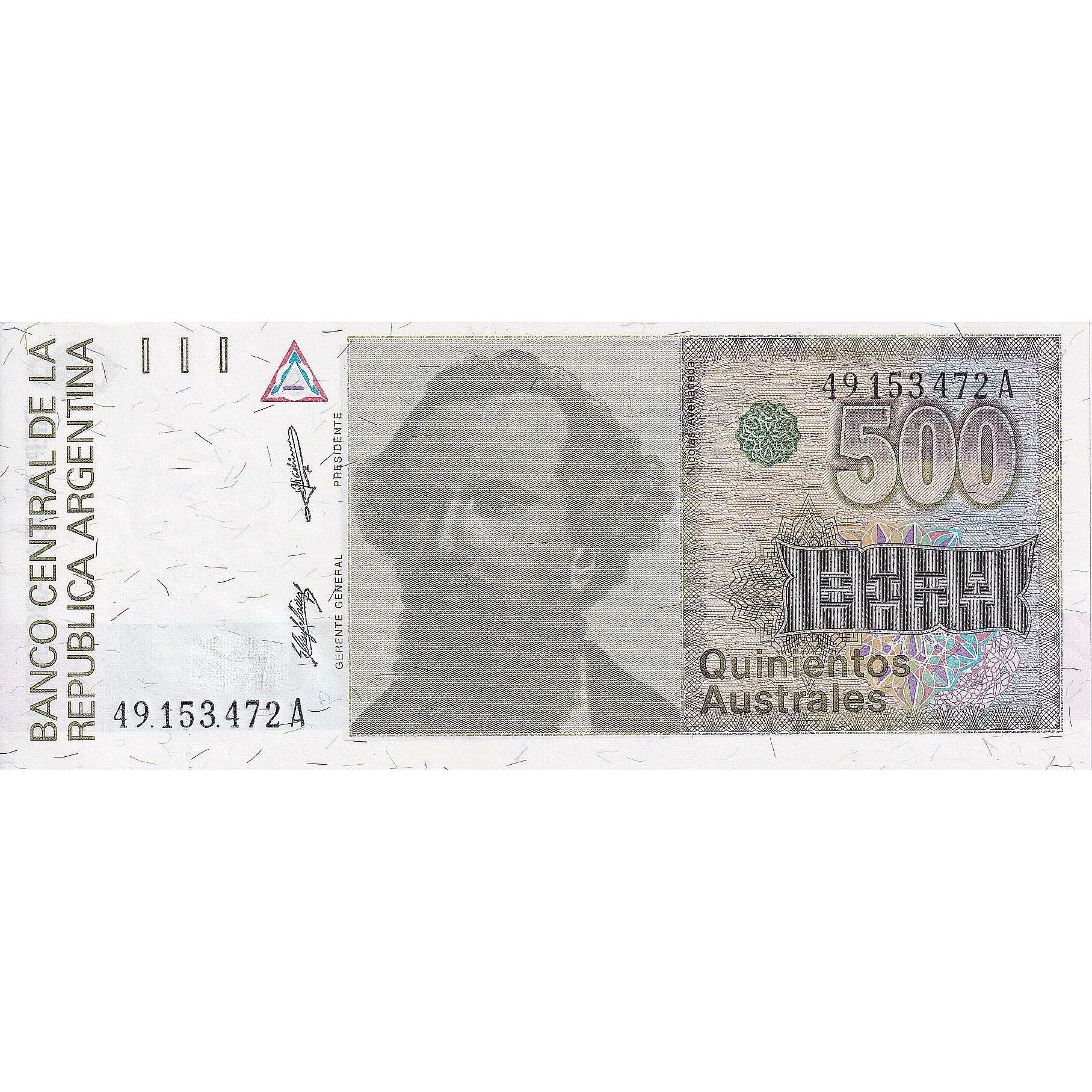 Billete, 500 Australes, Argentina, KM:328a, UNC