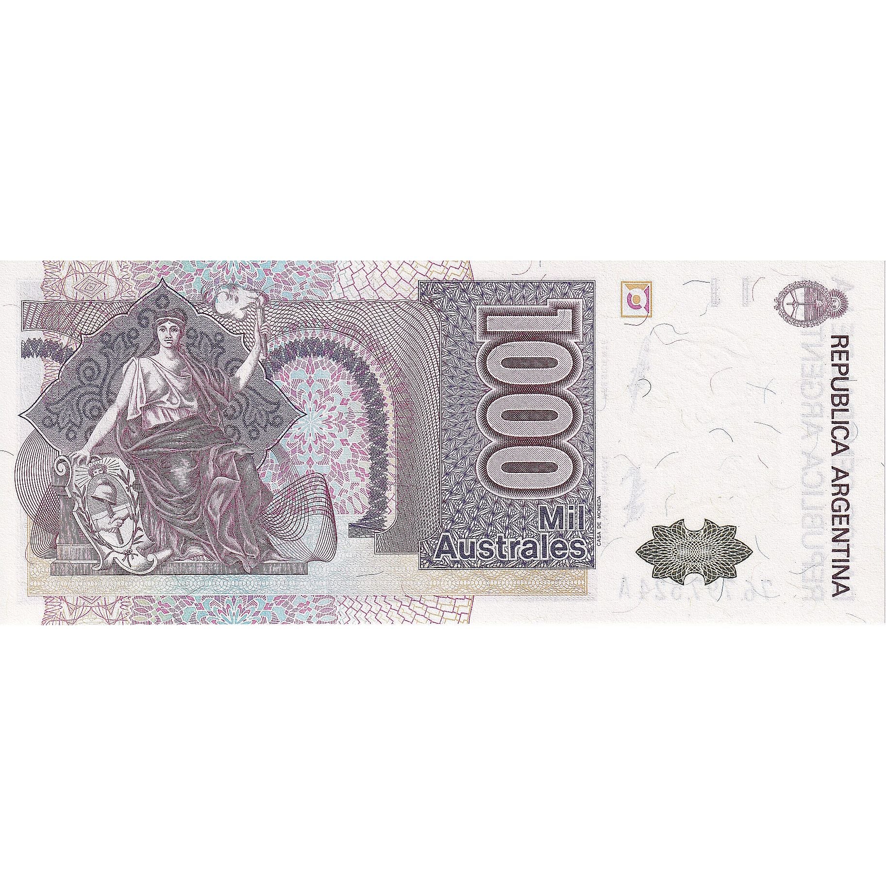 Billete, 1000 Australes, Argentina, KM:329a, UNC
