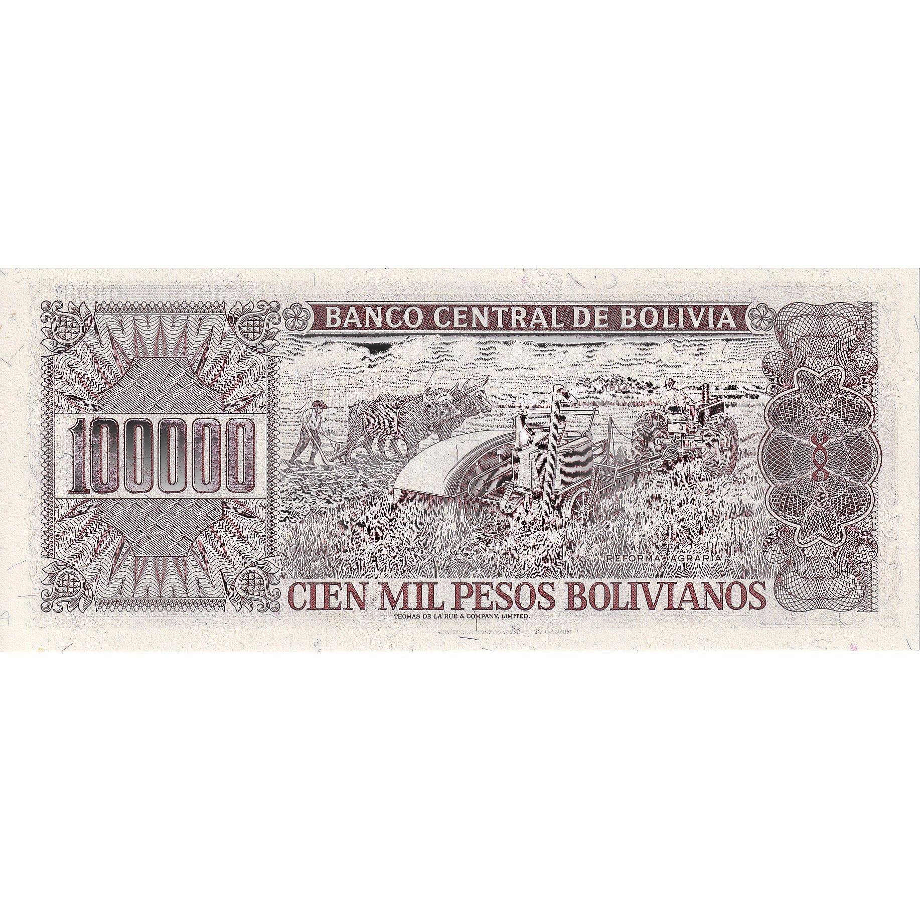 Banknote, Bolivia, 100,000 Pesos Bolivianos, 1984, 1984-06-05, KM:171a