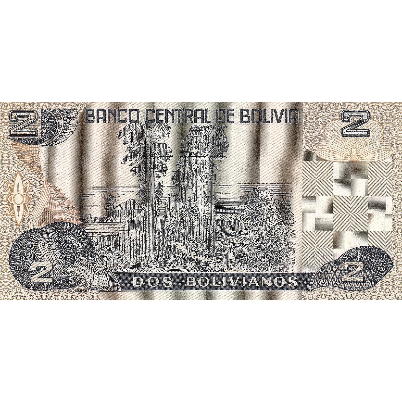 Geldschein, Bolivien, 2 Bolivianos, 1986, 1986-11-28, KM:202b, UNZ