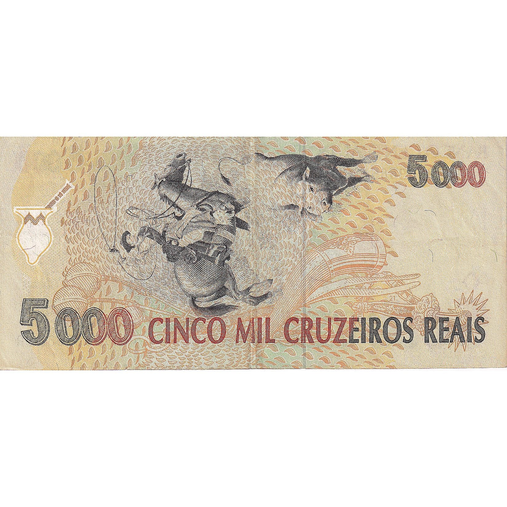 Banknote, Brazil, 5000 Cruzeiros Reais, Undated (1993), KM:241, EF(40-45)