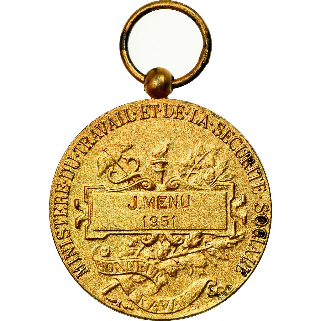Francja, Ministère du Travail et de la Sécurité Sociale, Medal, 1951