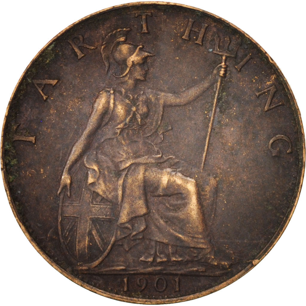 Great Britain, Victoria, Farthing, 1901, EF(40-45), Bronze, KM:788.2