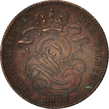 Belgium, Leopold II, Centime, 1882, EF(40-45), Copper, KM:33.1