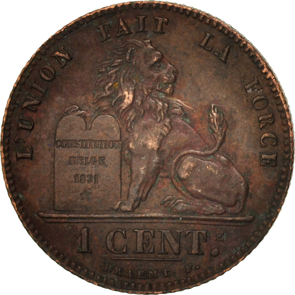 Belgium, Leopold II, Centime, 1882, EF(40-45), Copper, KM:33.1