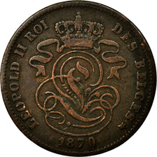 Coin, Belgium, Leopold II, 2 Centimes, 1870, VF(30-35), Copper, KM:35.1