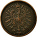 Coin, GERMANY - EMPIRE, Wilhelm I, 2 Pfennig, 1876, Hannover, EF(40-45), Copper