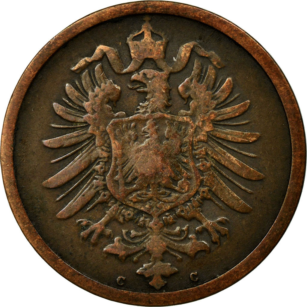 Coin, GERMANY - EMPIRE, Wilhelm I, 2 Pfennig, 1875, Frankfurt, EF(40-45)