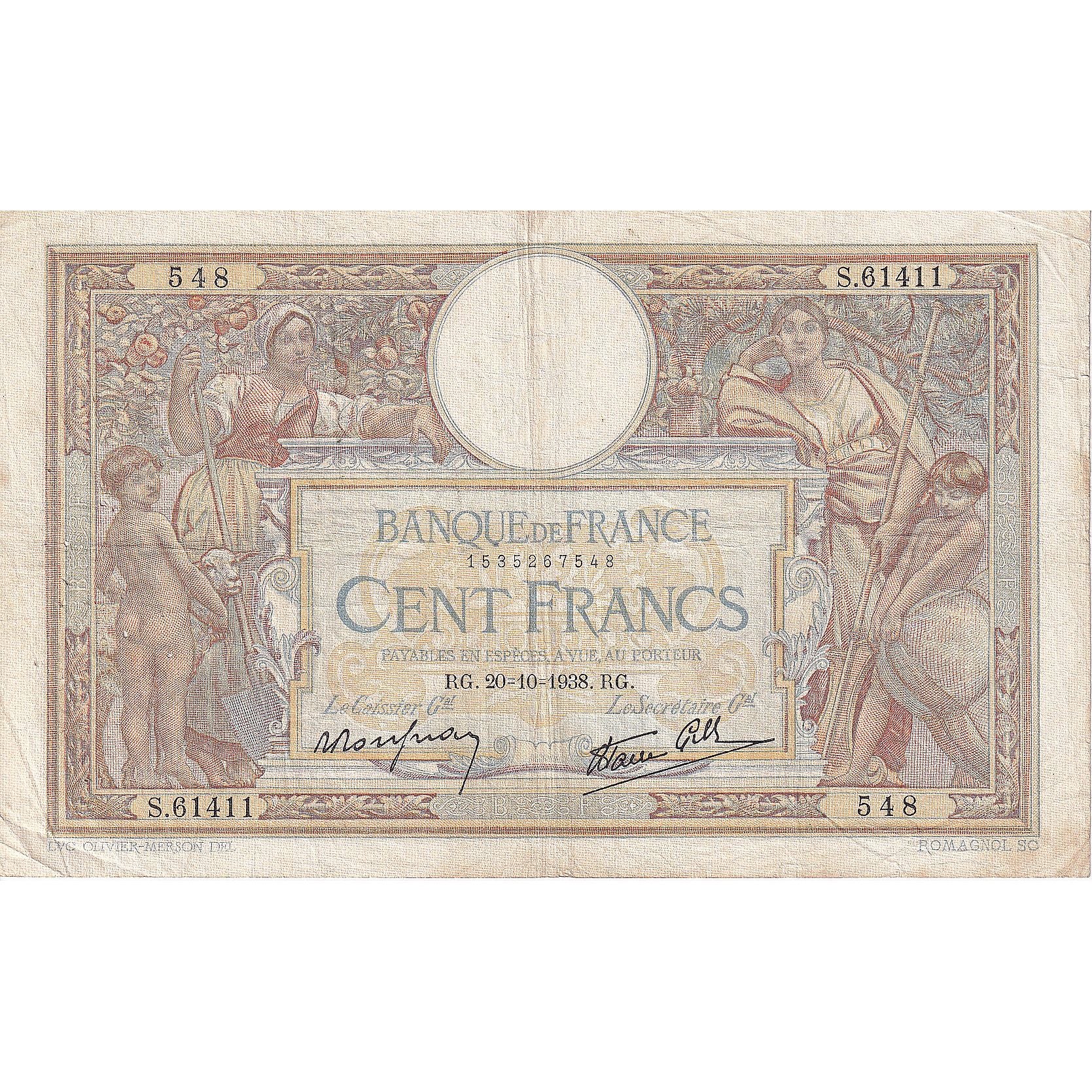 Frankrijk, 50 Francs, Cérès, 1938, S.61411, TB, Fayette:18.16, KM:85b