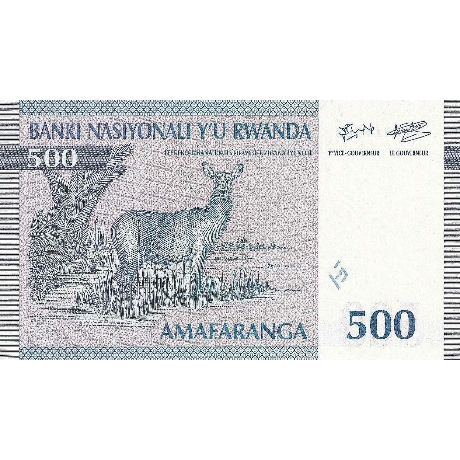 Banknote, Rwanda, 500 Francs, 1994, 1994-12-01, KM:23a, UNC(65-70)