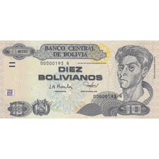 Bolivia, 10 Bolivianos, 1986, 1986-11-28, KM:223, UNC(65-70)