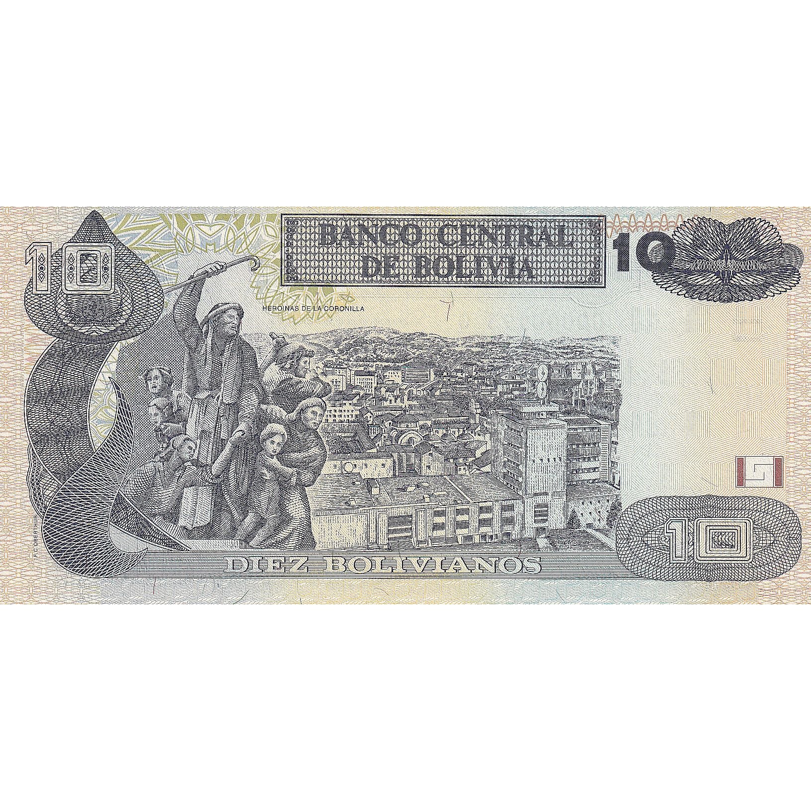 Bolivia, 10 Bolivianos, 1986, 1986-11-28, KM:223, UNC(65-70)