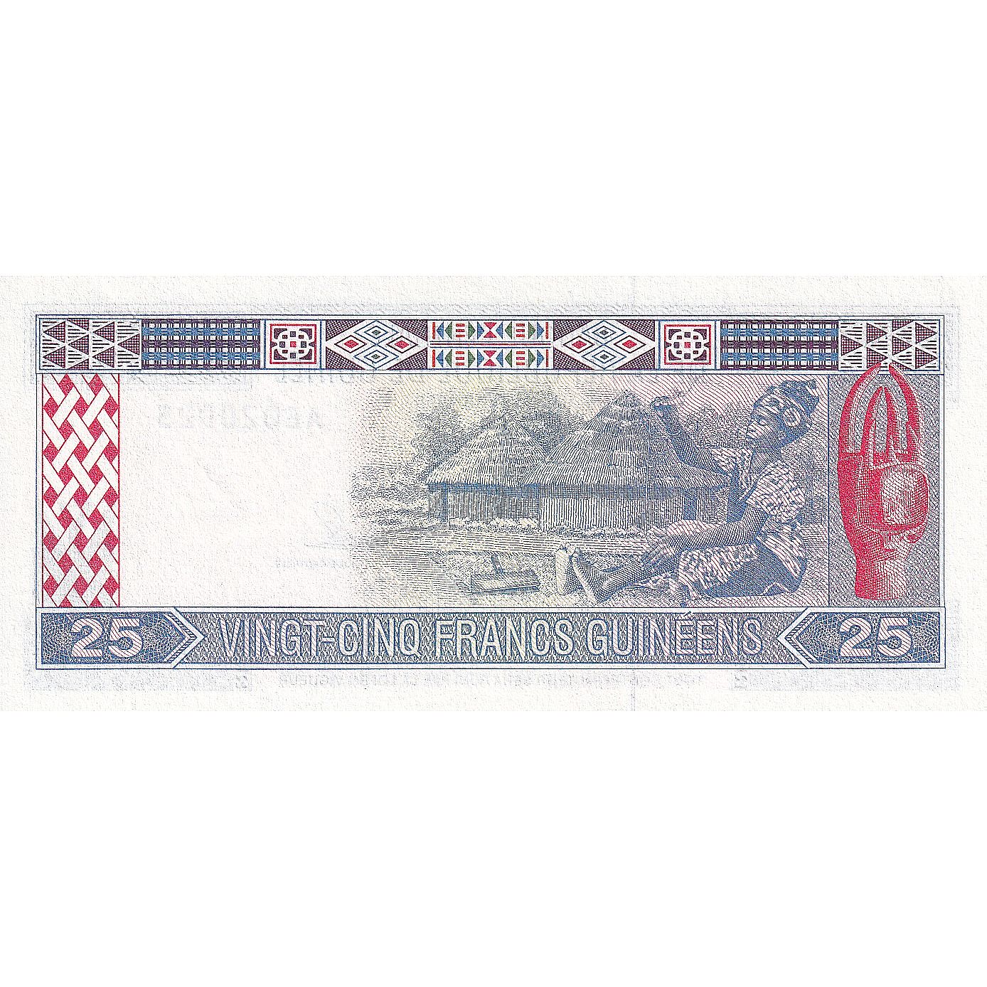Guinea, 25 Francs, 1960-03-01, KM:28a, UNC(65-70)