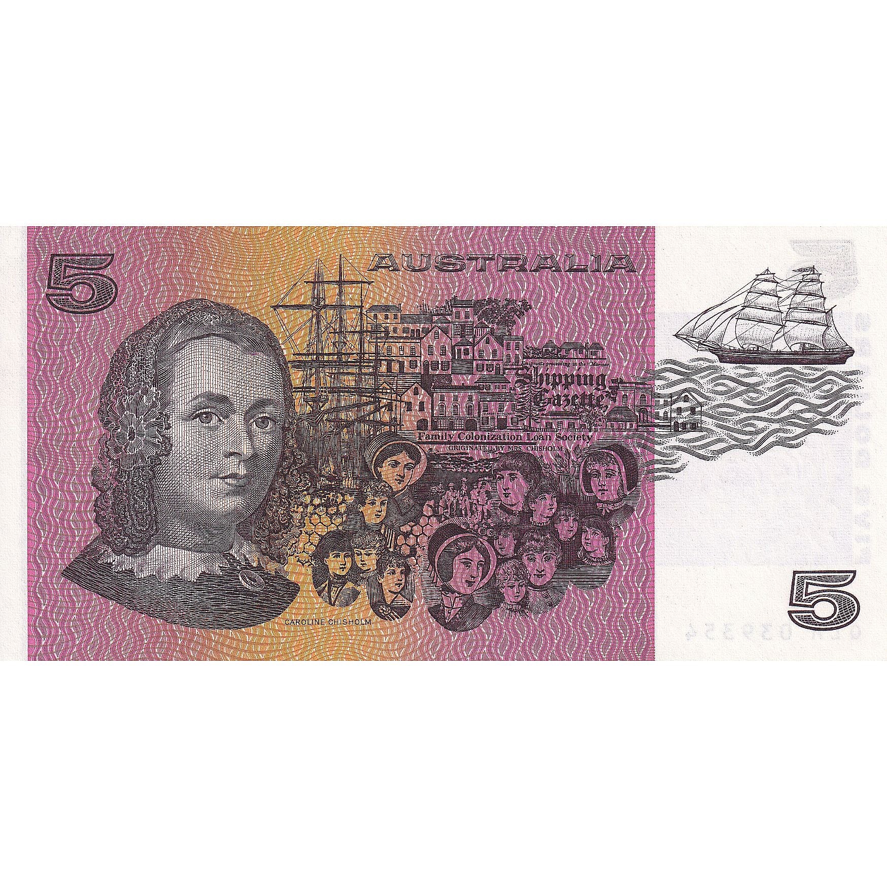 Australia, 5 Dollars, 1991, KM:44g, UNC(65-70)