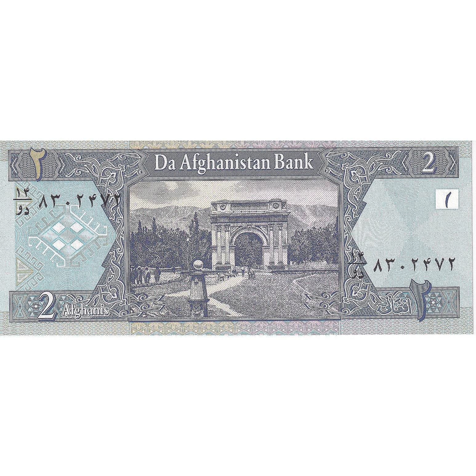 Afghanistan, 2 Afghanis, 2002, KM:65a, NEUF