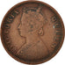 INDIA-BRITISH, Victoria, 1/4 Anna, 1875, EF(40-45), Copper, KM:467