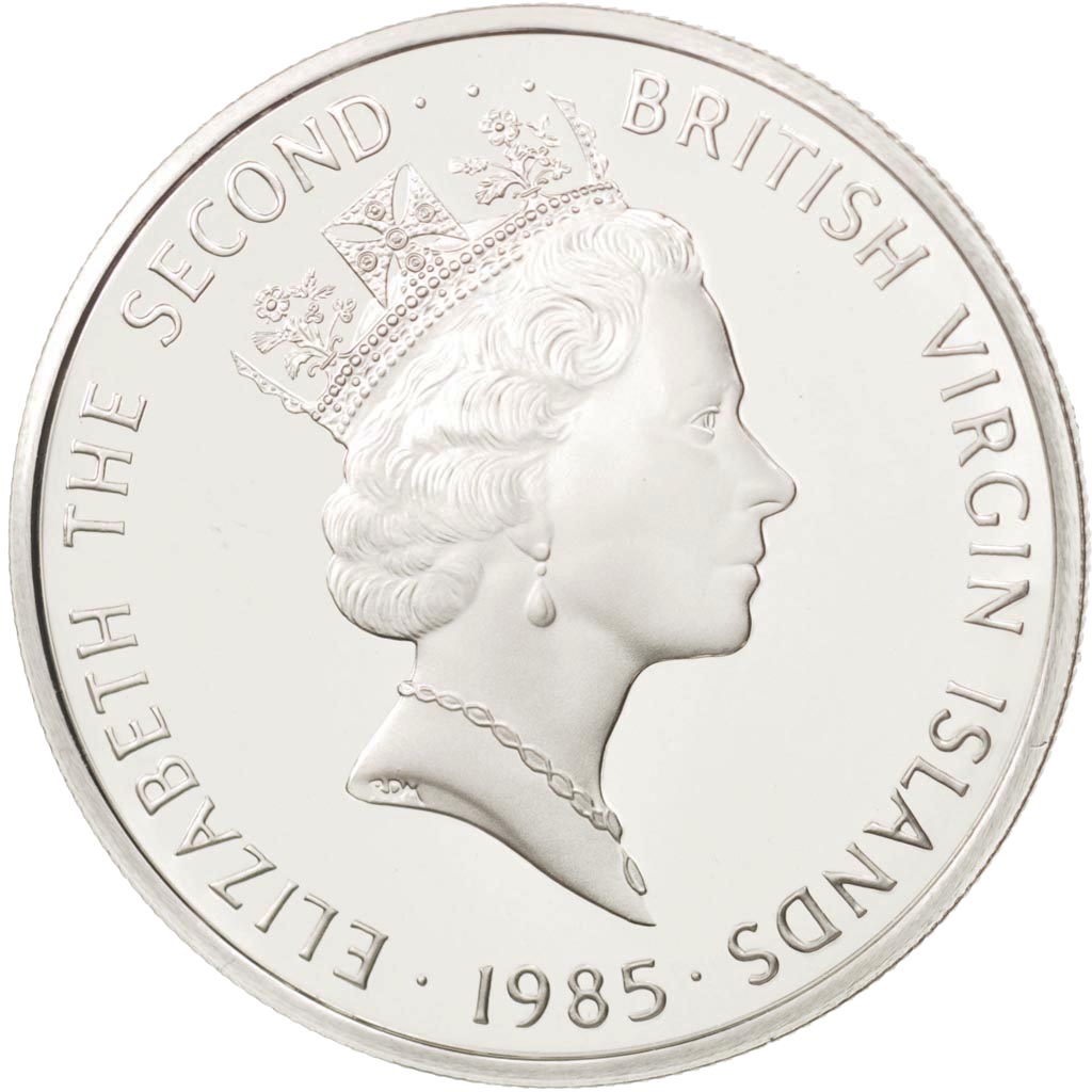 BRITISH VIRGIN ISLANDS, Elizabeth II, 20 Dollars, 1985, Franklin Mint, KM 53