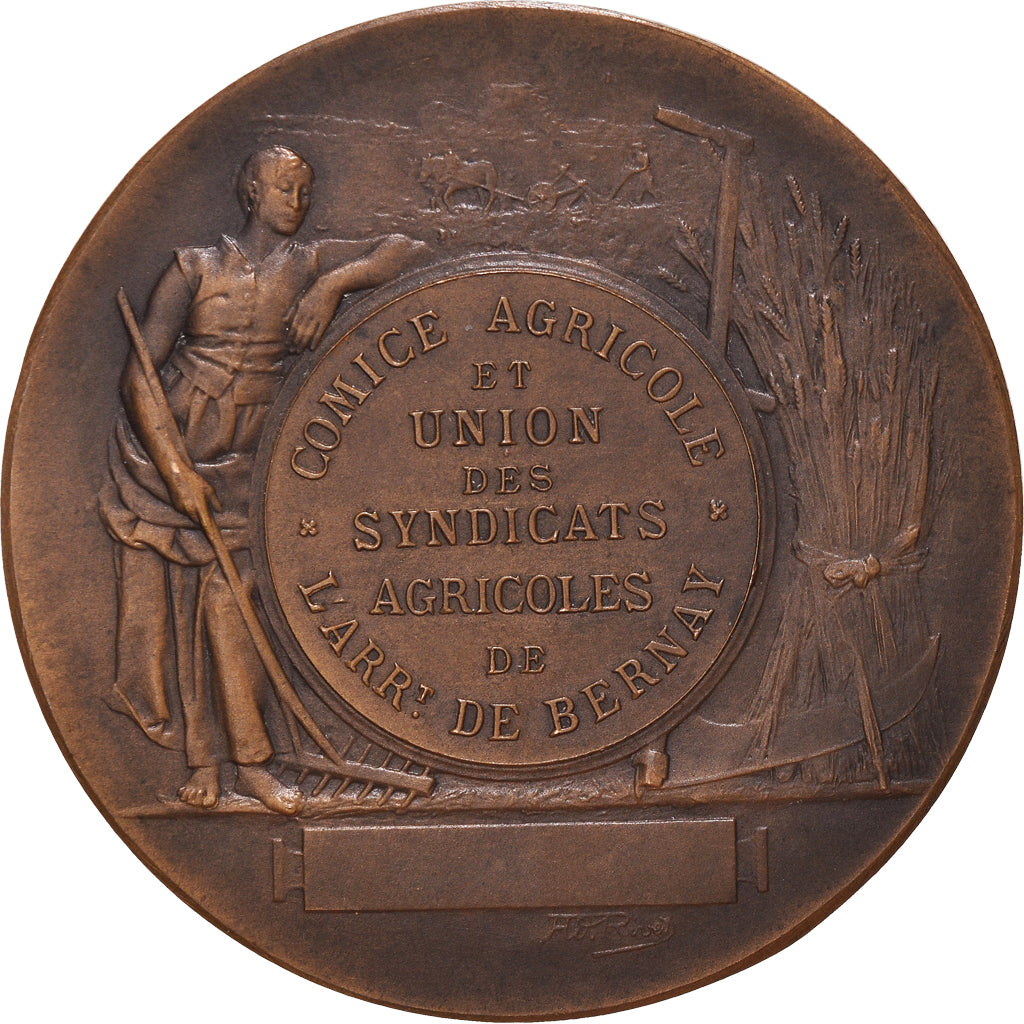 France, Medal, Comice Agricole de Bernay, Agriculture, Rivet, MS(63), Bronze