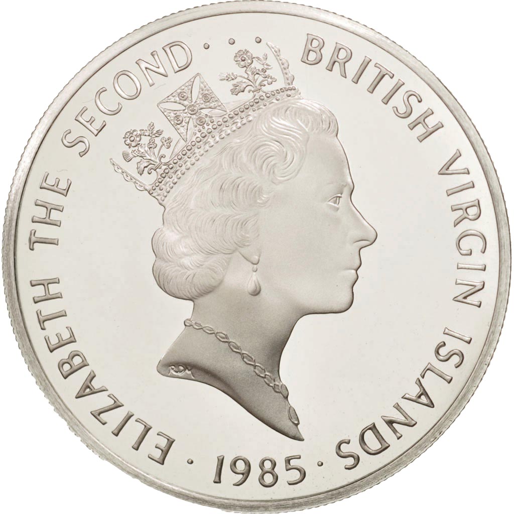 BRITISH VIRGIN ISLANDS, Elizabeth II, 20 Dollars, 1985, Franklin Mint, KM 59