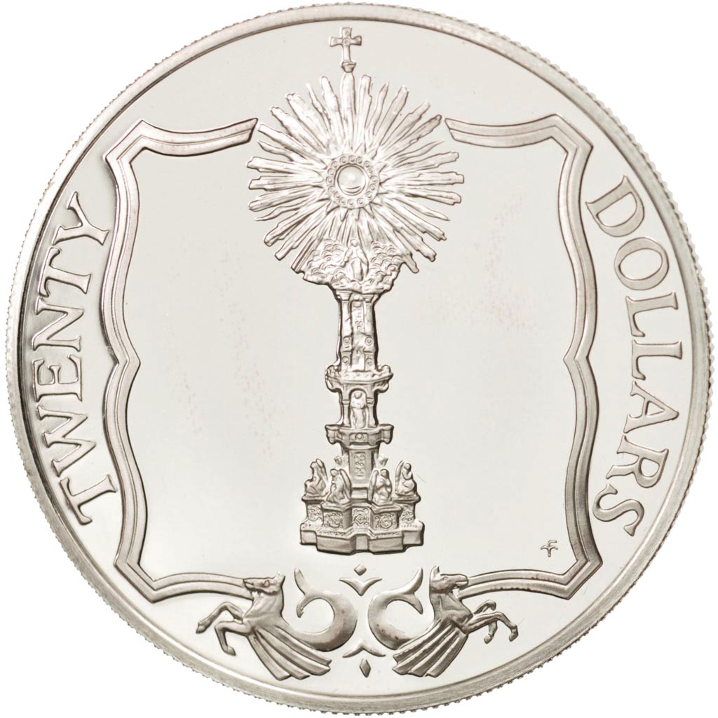 BRITISH VIRGIN ISLANDS, Elizabeth II, 20 Dollars, 1985, Franklin Mint, KM 59
