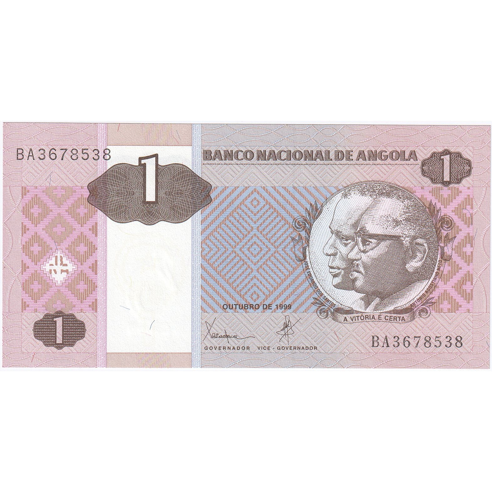 Angola, 1 Kwanza, 1999, 1999-10, KM:143, UNC(65-70)