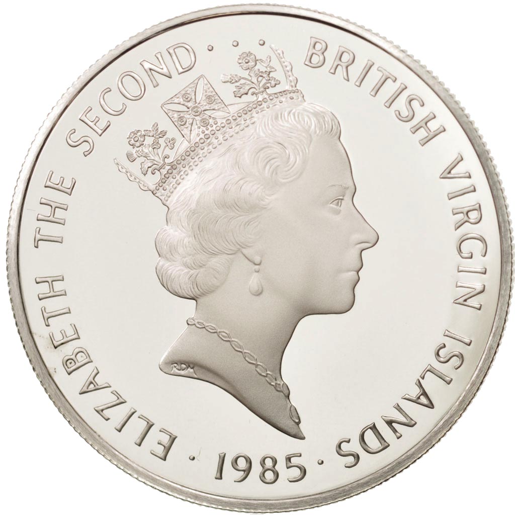 BRITISH VIRGIN ISLANDS, Elizabeth II, 20 Dollars, 1985, Franklin Mint, KM 61