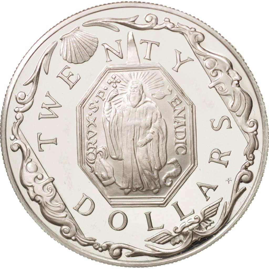 BRITISH VIRGIN ISLANDS, Elizabeth II, 20 Dollars, 1985, Franklin Mint, KM 61