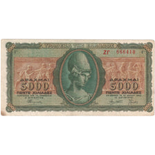 Greece, 5000 Drachmai, 1943-07-19, KM:122a, EF(40-45)