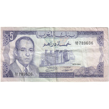 Marocco, 5 Dirhams, 1970, 1970, KM:56a, B