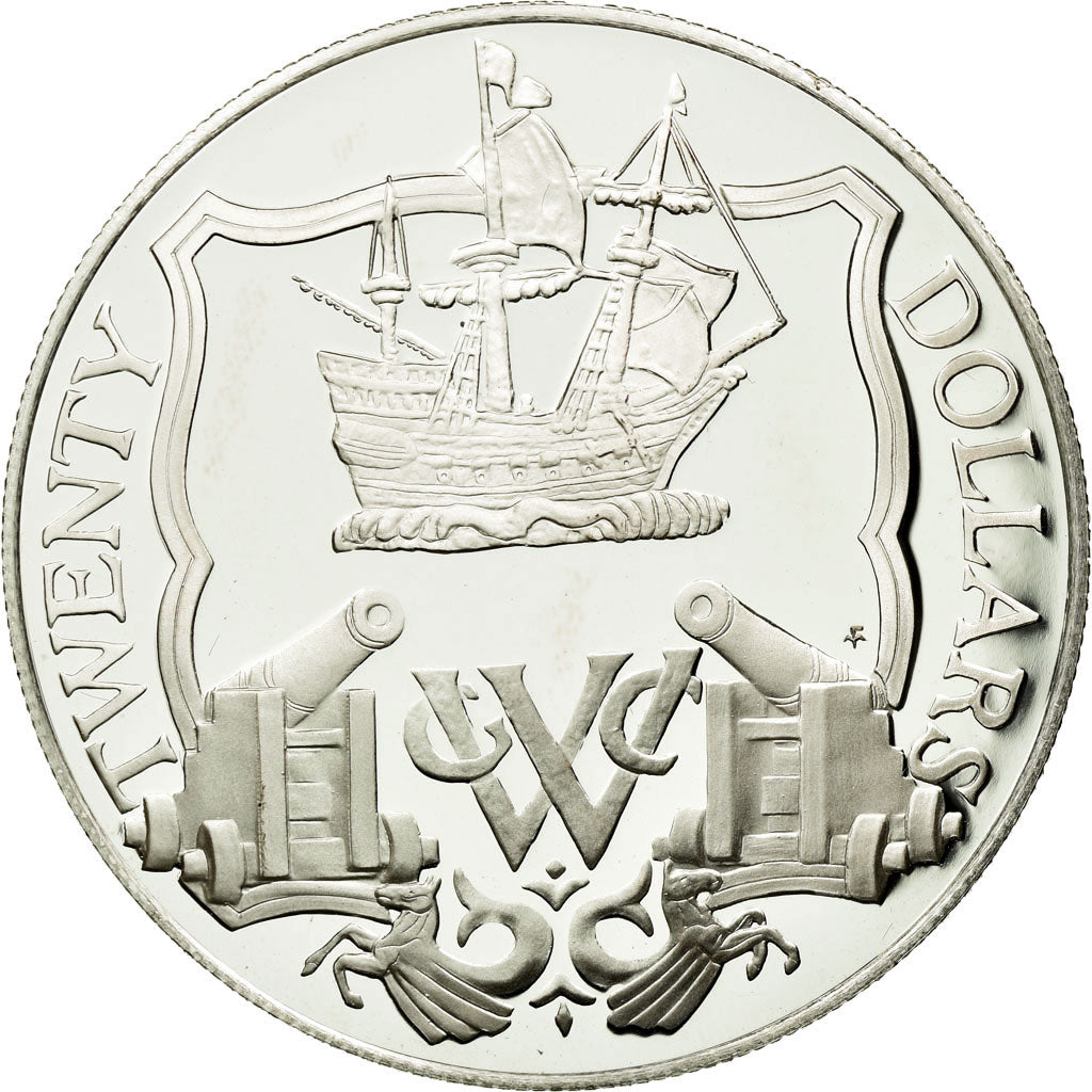 Coin, BRITISH VIRGIN ISLANDS, Elizabeth II, 20 Dollars, 1985, Franklin Mint