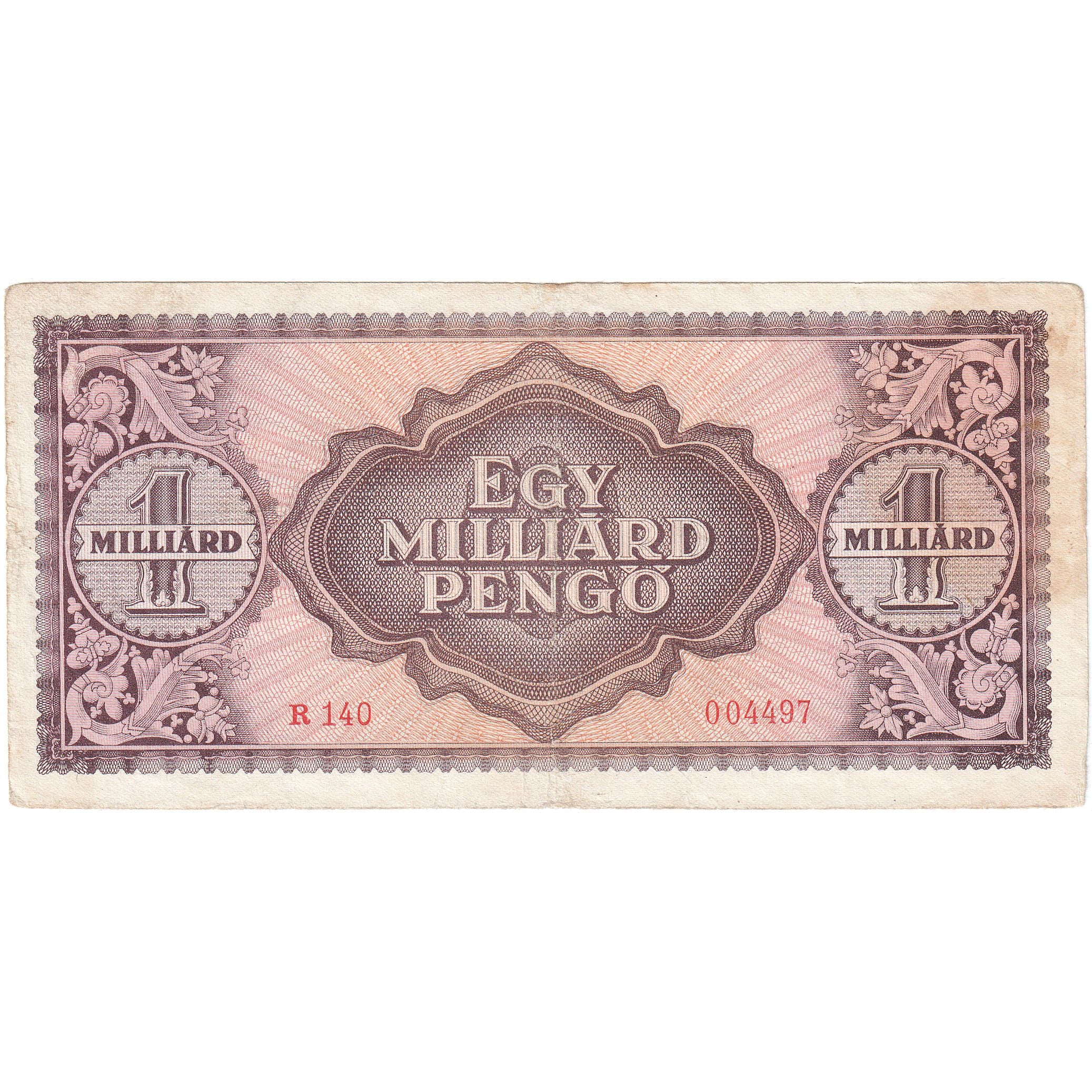 Hungary, 1 Milliard Pengö, 1946, 1946-03-18, KM:125, VF(20-25)