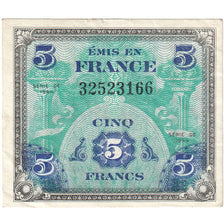 Francia, 5 Francs, Flag/France, 1944, 32523166, MBC, Fayette:17.1, KM:115a
