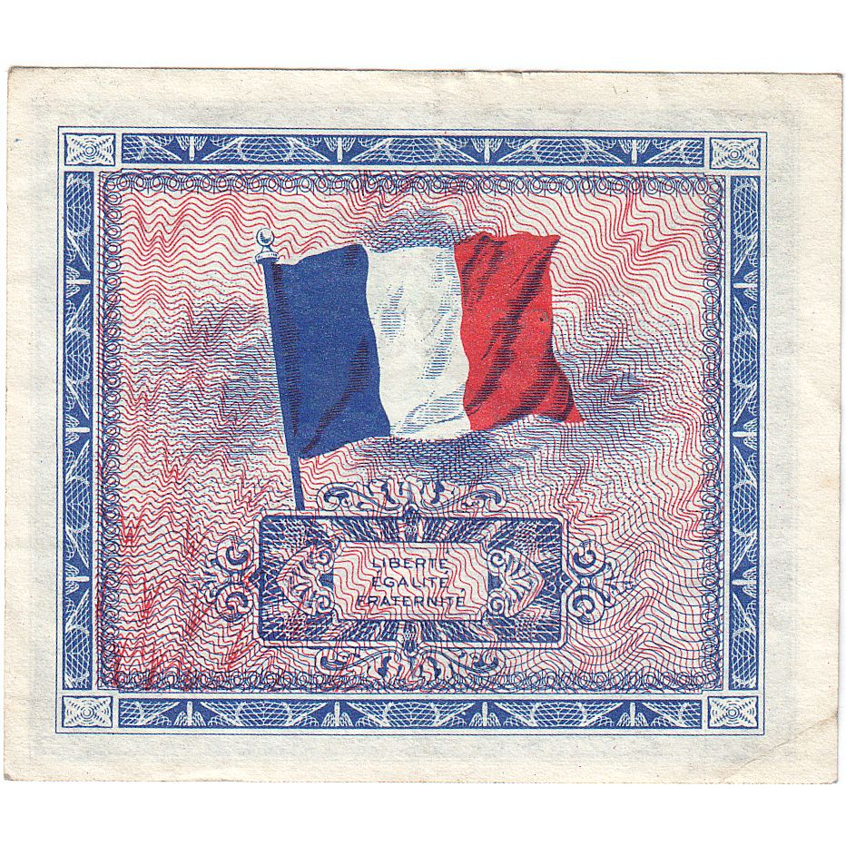 Francia, 5 Francs, Flag/France, 1944, 32523166, MBC, Fayette:17.1, KM:115a