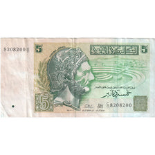 Banknote, Tunisia, 5 Dinars, 1987, KM:92, VF(20-25)