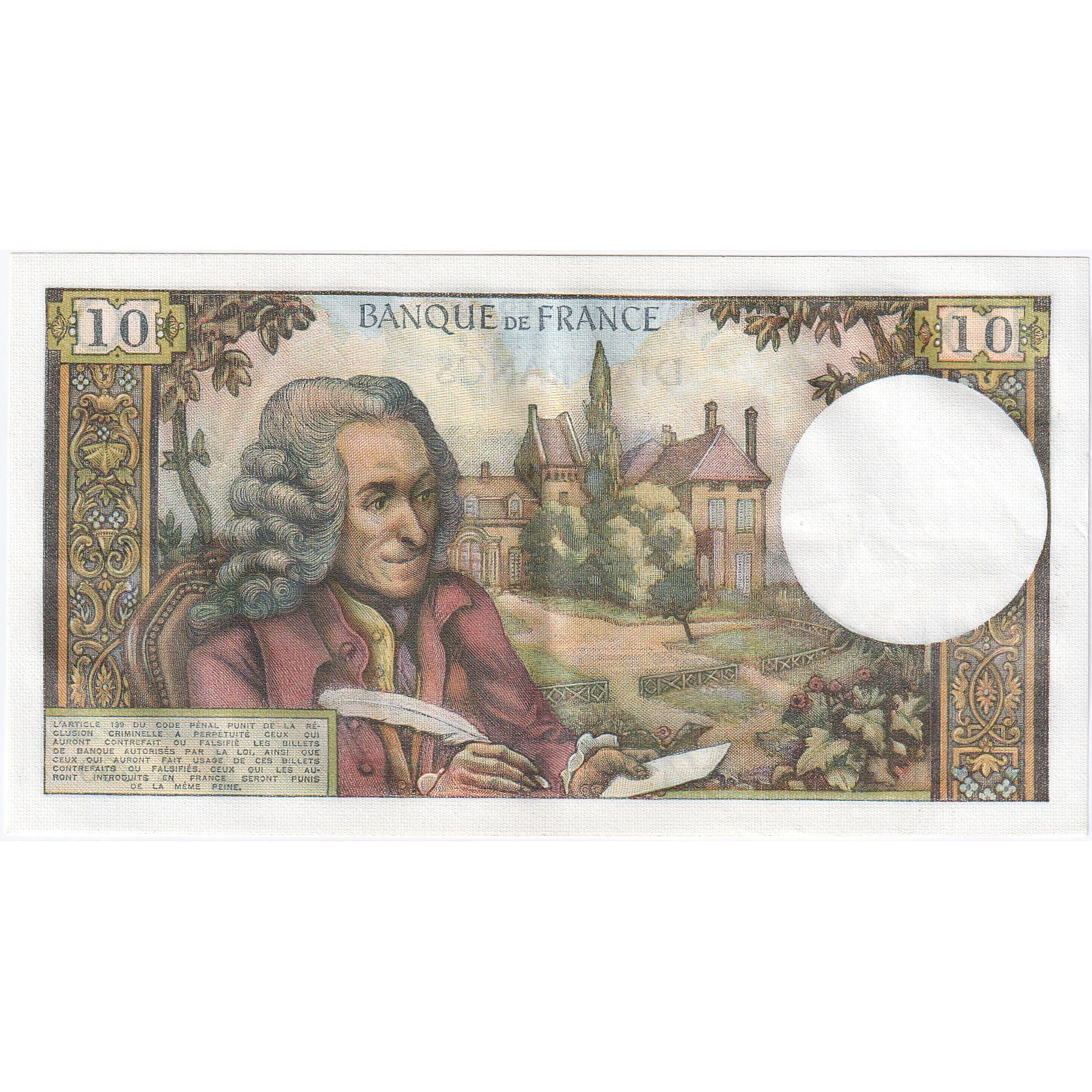 Francia, 10 Francs, Voltaire, 1973-01-04, A.860, SPL-