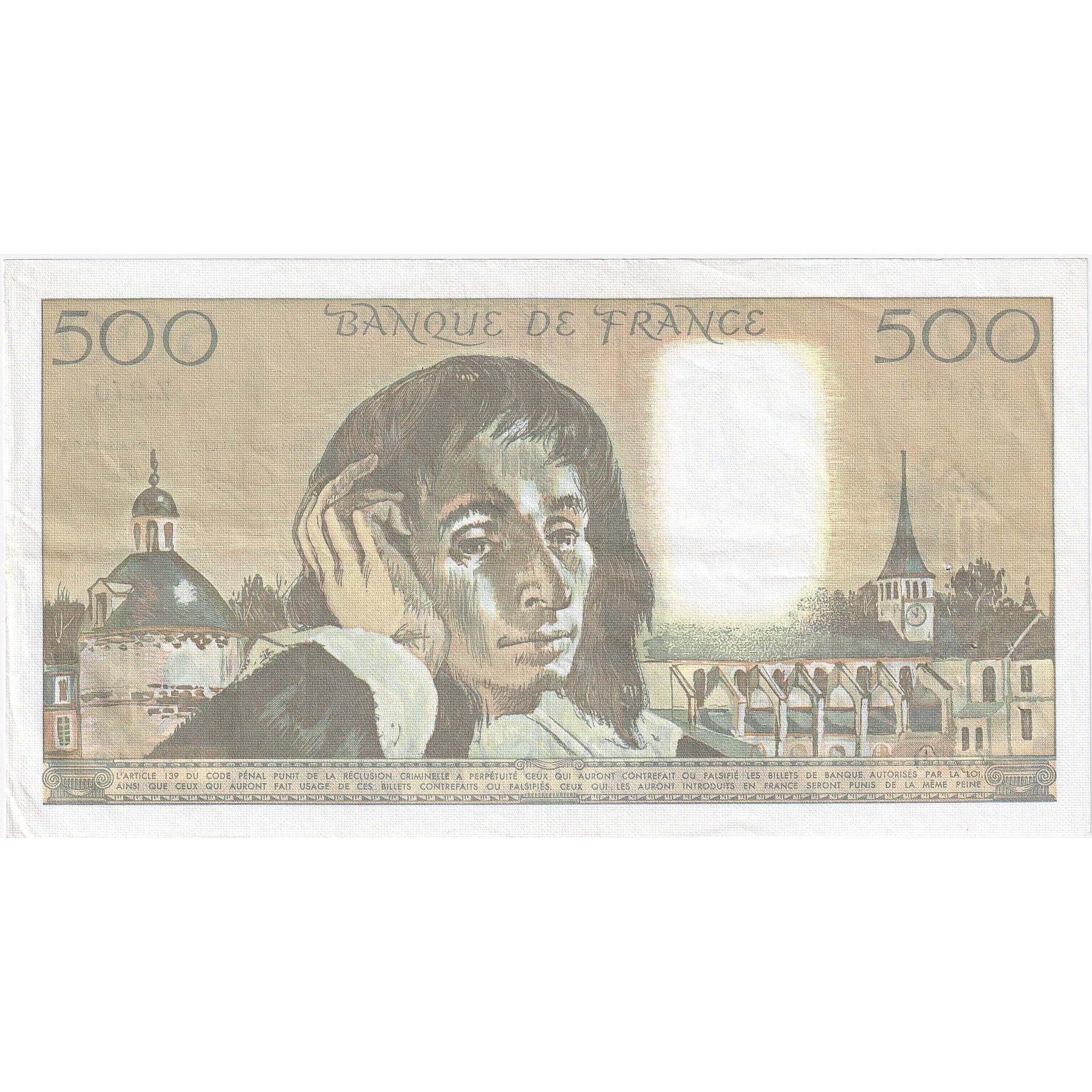 Frankrijk, 500 Francs, Pascal, 1988, Z.270, SUP, Fayette:71.38, KM:156g